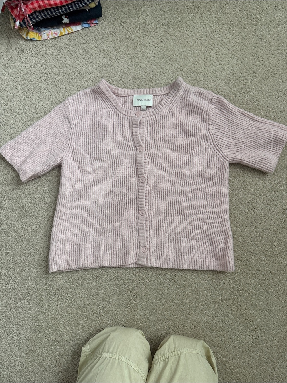 Pink Rose baby pink cardigan
